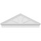 Ekena Millwork Peaked Cap 4 Spoke Architectural PVC Combination Pediment, 56"W x 20-7/8"H x 2-3/4"P (Pitch 6/12) PEDPC056X210PKC04 - alternate 5